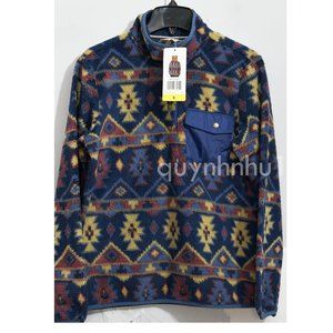 NWT weatherproof Vintage Ladies’ Printed Fleece Pullover in blue